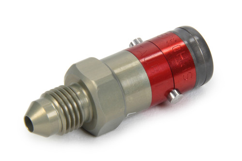 Ti22 Performance TIP4502 Fitting, Premium, Quick Disconnect, 3 AN Male to Female Disconnect, Aluminum, Red Anodized / Natural, Each