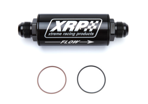 XRP-Xtreme Racing Prod. 7012ANLW Oil Filter, 70 Series, In-Line, 12 AN Inlet, 12 AN Outlet, 6.600 in Length, Requires Filter, Aluminum, Black Anodized, Each