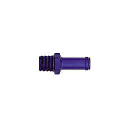 XRP-Xtreme Racing Prod. 984004 Fitting, Adapter, Straight, 1/4 in Hose Barb to 1/8 in NPT Male, Aluminum, Blue Anodized, Each