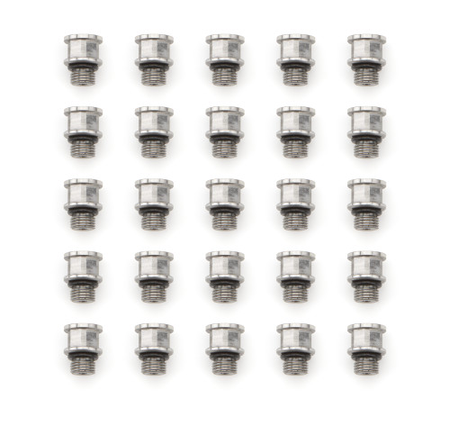 Afco Racing 55000079310-25 Shock Fill Port, 5/16 in Thread, Screw-In, Steel, Natural, Set of 25
