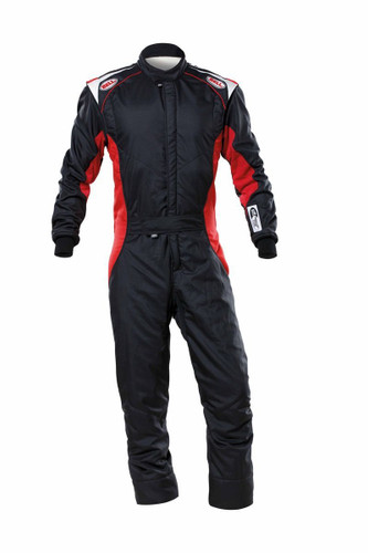 Bell Helmets BR10003 ADV-TX Series Driving Suit, 1-Piece, SFI 3.2A/5, Multi Layer, Fire Retardant Fabric, Black/Red, Large, Each