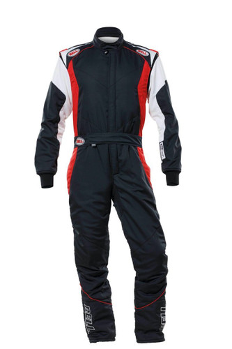 Bell Helmets BR10031 PRO-TX Series Driving Suit, 1-Piece, SFI 3.2A/5, Multi Layer, Fire Retardant Fabric, Black/Red, Small, Each