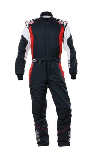 Bell Helmets BR10034 PRO-TX Series Driving Suit, 1-Piece, SFI 3.2A/5, Multi Layer, Fire Retardant Fabric, Black/Red, X-Large, Each