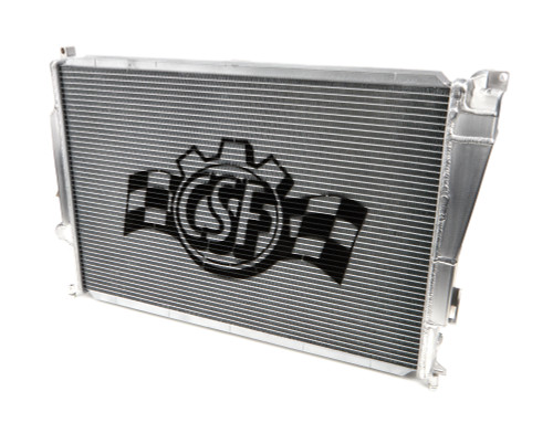 CSF Cooling 7058 Radiator, 22-15/16 in in W x 2-3/8 in D, Triple Pass, Driver Side Inlet, Passenger Side Outlet, Aluminum, Polished, BMW M3 2001-06, Each