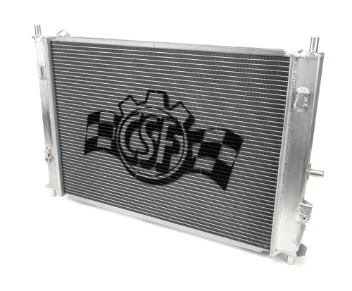 CSF Cooling 7074 Radiator, 21-11/16 in W x 15-5/16 in H x 1-1/4 in D, Single Pass, Passenger Side Inlet, Driver Side Outlet, Aluminum, Polished, Mazda Miata 2015-23, Each