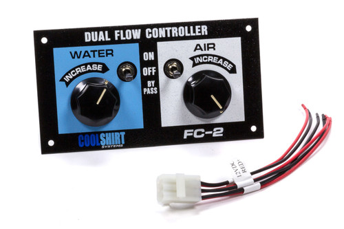 Cool Shirt 4300-0002 Temperature Control Switch, Dash Mount, 5-1/4 x 3-1/4 in, Toggle / Dial Switch, 12V, Aluminum, Blue, Dual Pump Setup, Each
