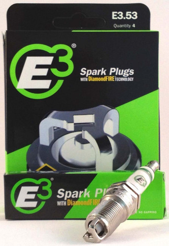 E3 Spark Plugs E3.53 Spark Plug, Diamond Fire, 14 mm Thread, 0.708 in Reach, Tapered Seat, Resistor, Each