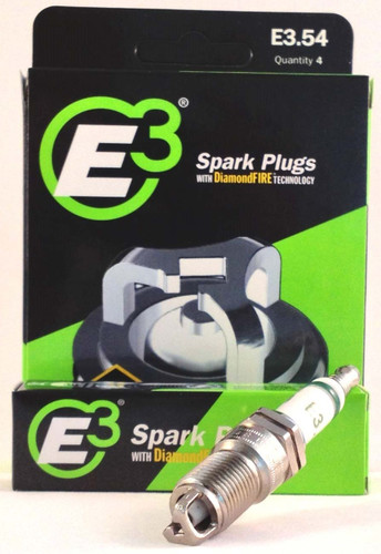 E3 Spark Plugs E3.54 Spark Plug, Diamond Fire, 14 mm Thread, 0.691 in Reach, Tapered Seat, Resistor, Each