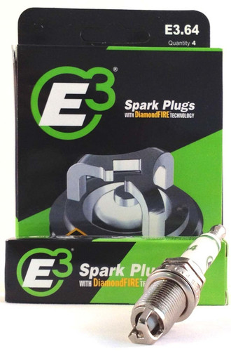 E3 Spark Plugs E3.64 Spark Plug, Diamond Fire, 14 mm Thread, 0.750 in Reach, Gasket Seat, Resistor, Each