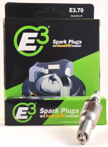 E3 Spark Plugs E3.70 Spark Plug, Diamond Fire, 16 mm Thread, 0.866 in Reach, Tapered Seat, Resistor, Each