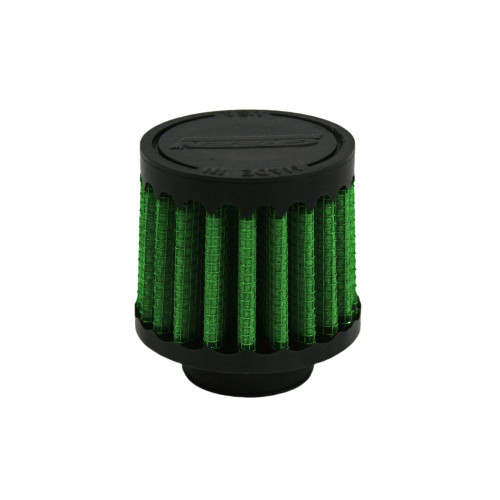 Green Filter 2110 Breather, Clamp-On, Round, 0.75 in OD Tube, Reusable, Rubber, Black, Each
