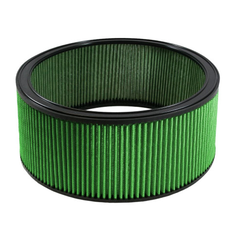 Green Filter 2160 Air Filter Element, Round, 14 in Diameter, 6 in Tall, Reusable Cotton, Green, Universal, Each