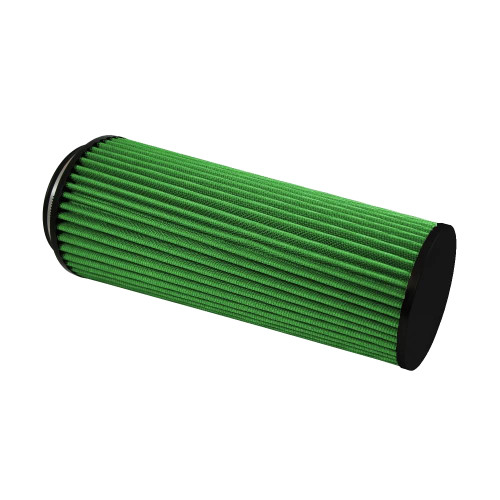 Green Filter 2169 Air Filter Element, Clamp-On, Conical, 5.5 in Diameter Base, 4.75 in Diameter Top, 13.75 in Tall, 4 in Flange, Reusable Cotton, Green, Universal, Each