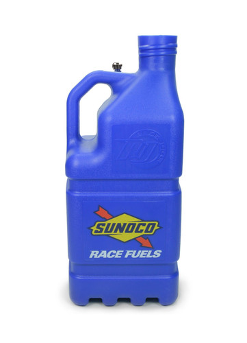 Sunoco Race Jugs R7500BL-BJ Utility Jug, Gen 3, 5 gal, 9-1/2 x 9-1/2 x 23 in Tall, No Cap, Square, Plastic, Blue, Each