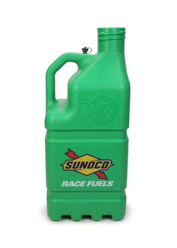 Sunoco Race Jugs R7500GR-BJ Utility Jug, Gen 3, 5 gal, 9-1/2 x 9-1/2 x 23 in Tall, No Cap, Square, Plastic, Green, Each