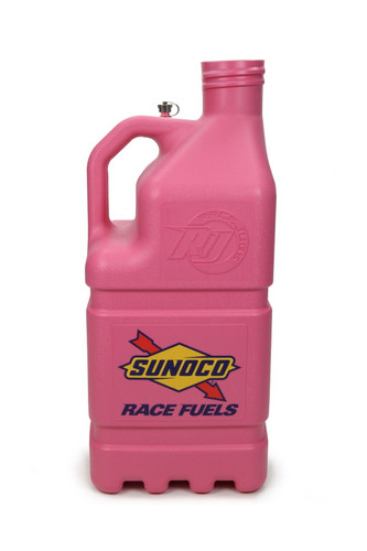 Sunoco Race Jugs R7500PK-BJ Utility Jug, Gen 3, 5 gal, 9-1/2 x 9-1/2 x 23 in Tall, No Cap, Square, Plastic, Pink, Each