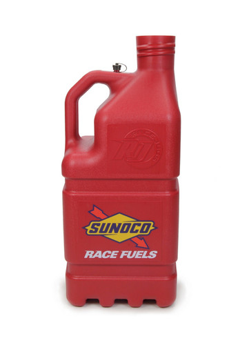 Sunoco Race Jugs R7500RD-BJ Utility Jug, Gen 3, 5 gal, 9-1/2 x 9-1/2 x 23 in Tall, No Cap, Square, Plastic, Red, Each