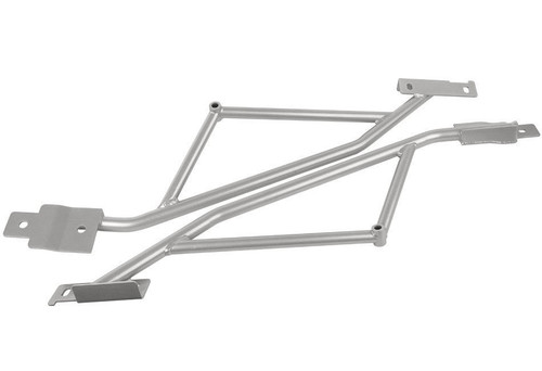 Steeda Autosports 555-5754 Chassis Brace, Rear Subframe, Tubular, Bolt-On, Steel, Silver Powder Coat, Ford Mustang 2015-22, Kit