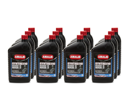 Amalie 160-72876-56 Transmission Fluid, Dexron VI, ATF, Synthetic, 1 qt Bottle, Set of 12