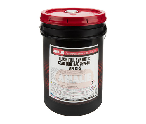 Amalie 160-73164-25 Gear Oil, Elixir, 75W90, Synthetic, 5 gal Bucket, Each