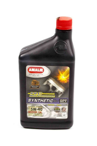Amalie AMA65696-56 Motor Oil, Pro High Performance, 5W40, Semi-Synthetic, 1 qt Bottle, Each