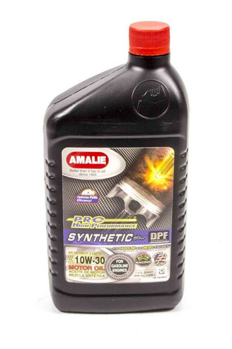 Amalie AMA75676-56 Motor Oil, Pro High Performance, 10W30, Semi-Synthetic, 1 qt Bottle, Each