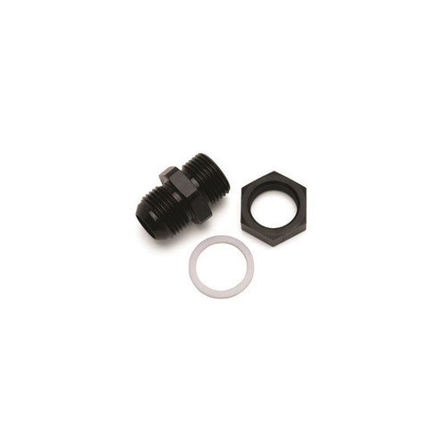 Big End Performance 14392 Fuel Cell Bulkhead Fitting -10 AN, Black, Aluminum, Each