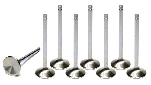 Ferrea F1892P-8 Exhaust Valve, Competition Plus, 1.600 in Head, 0.313 in Valve Stem, 4.915 in Long, Stainless, GM LS-Series, Set of 8