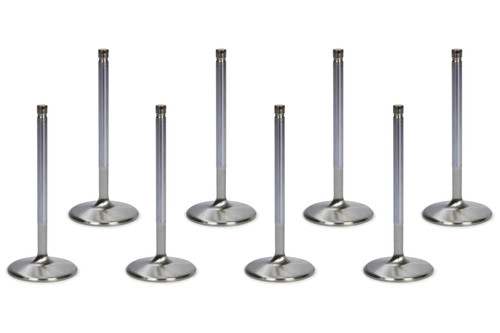 Ferrea F2340P-8 Intake Valve, Competition Plus, 2.080 in Head, 5/16 in Valve Stem, 5.010 in Long, Stainless, Small Block Chevy, Set of 8