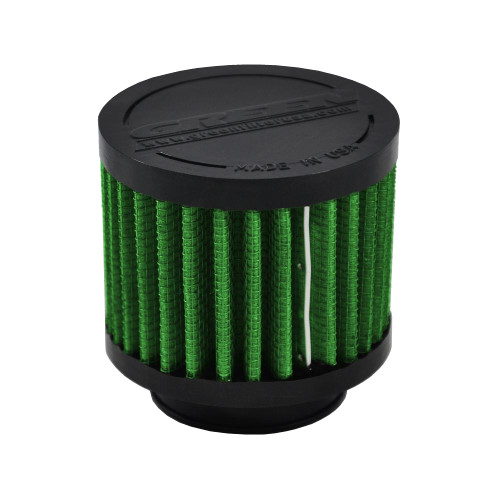 Green Filter 2126 Breather, Clamp-On, Round, 1.50 in OD Tube, Reusable, Rubber, Black, Each