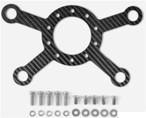 Grant 264 Switch Panel, Steering Wheel Mount, 4 Hole, Hardware Included, Carbon Fiber, Natural, Each