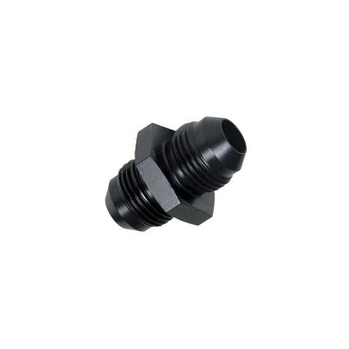 Big End 14815 Fitting, -8 AN Male Union, Aluminum, Black Anodized, Each