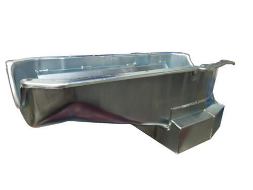 Kevko Oil Pans & Components 1070 Engine Oil Pan, Street / Strip, Rear Sump, 6 qt, 8 in Deep, Removable Aluminum Windage Tray, Driver Side Dipstick, Steel, Zinc Plated, 2-Piece Seal, Small Block Chevy, Kit
