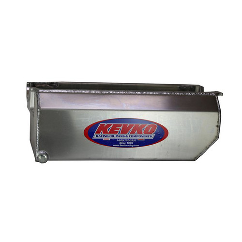 Kevko Oil Pans & Components 1097A Engine Oil Pan, Box Style, Full Sump, 9 qt, 7-1/4 in Deep, Full Louvered Aluminum Windage Tray, Driver / Passenger Side Dipstick, Aluminum, Natural, Small Block Chevy, Kit