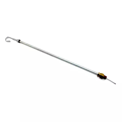 Kevko Oil Pans & Components K128-NPT Engine Oil Dipstick, Solid tube, Pan Mount, 1/4 in NPT Thread, 17 in Long, Steel, Chrome, Universal, Each