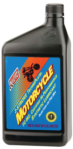 Klotz Synthetic Lubricants KLOKL-300 2 Stroke Oil, Motorcycle Techniplate TC-W2, Synthetic, 1 qt, Gas, Each