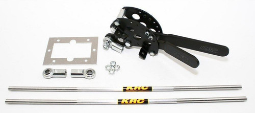 Kluhsman Racing Products KRC-7401BK Shifter Assembly, 2 Lever, Floor Mount, Aluminum, Black Anodized, Brinn Transmissions, Kit