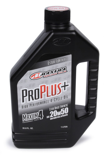 Maxima Racing Oils 30-03901S Motor Oil, Pro Plus, 20W50, Synthetic, 1 L Bottle, Each