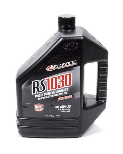 Maxima Racing Oils 39-019128S Motor Oil, RS1030, 10W30, Synthetic, 1 gal Bottle, Each