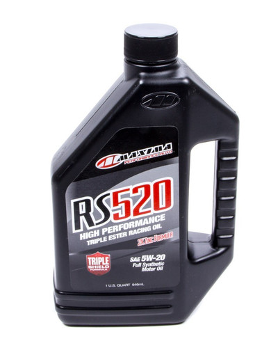 Maxima Racing Oils 39-04901S Motor Oil, RS520, 5W20, Synthetic, 1 qt Bottle, Each