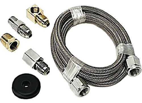 Big End Performance 15120 -04 AN Stainless Steel Braided Gauge Line Kit, 36 in.