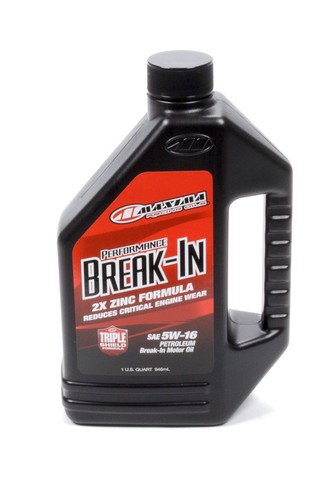 Maxima Racing Oils 39-09901S Motor Oil, Performance Break-In, High Zinc, 5W16, Conventional, 1 qt Bottle, Each