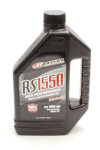 Maxima Racing Oils 39-32901S Motor Oil, RS, 15W50, Synthetic, 1 qt Bottle, Each