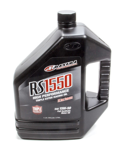 Maxima Racing Oils 39-329128S Motor Oil, RS1550, High Zinc, 15W50, Synthetic, 1 gal Bottle, Each