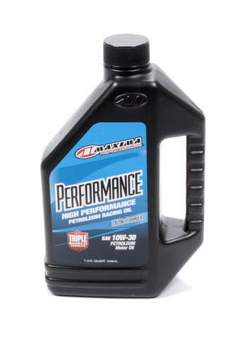 Maxima Racing Oils 39-33901S Motor Oil, Performance, 10W30, Conventional, 1 qt Bottle, Each