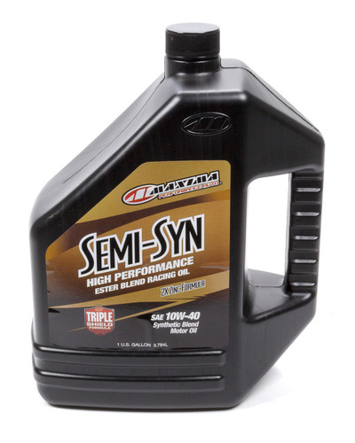 Maxima Racing Oils 39-349128BS Motor Oil, Semi-Syn, 10W40, Semi-Synthetic, 1 gal Bottle, Each