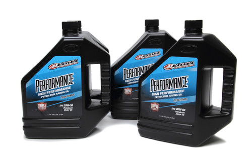 Maxima Racing Oils 39-359128 Motor Oil, Performance, 20W50, Conventional, 1 gal Bottle, Set of 4