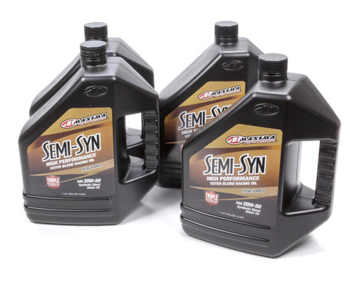Maxima Racing Oils 39-359128B Motor Oil, Semi-Syn, 20W50, Semi-Synthetic, 1 gal Bottle, Set of 4
