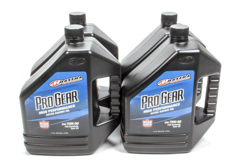 Maxima Racing Oils 49-449128 Gear Oil, Pro Gear, 75W90, Synthetic, 1 gal Bottle, Set of 4