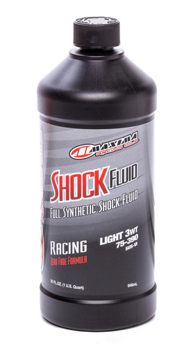 Maxima Racing Oils 50-57901S Shock Oil, Shock Fluid, 3WT, Synthetic, 1 qt Bottle, Each
